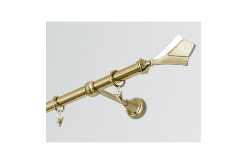 Knobelite Asta Per Tende Telescopica Nero 200 Cm Con Finiture A Sfera In Cristallo - Set Completo Staffe E Viti Incluse - 3